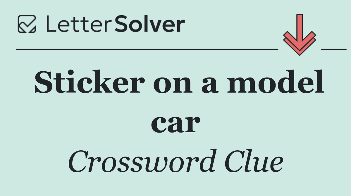 Sticker on a model car