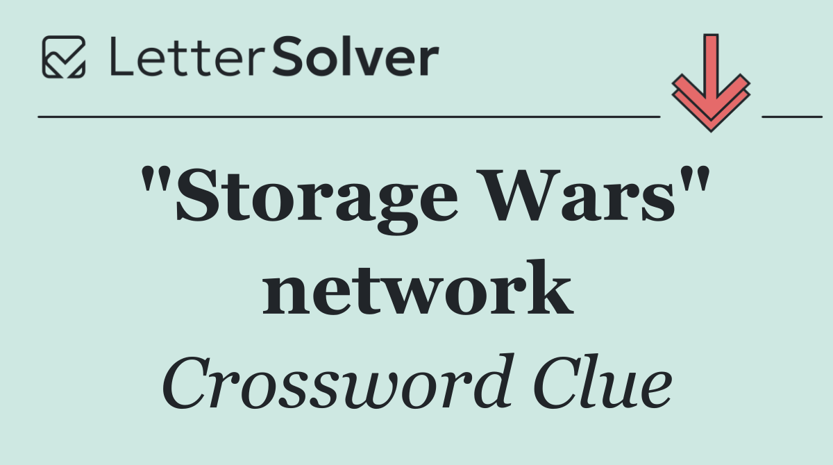 "Storage Wars" network