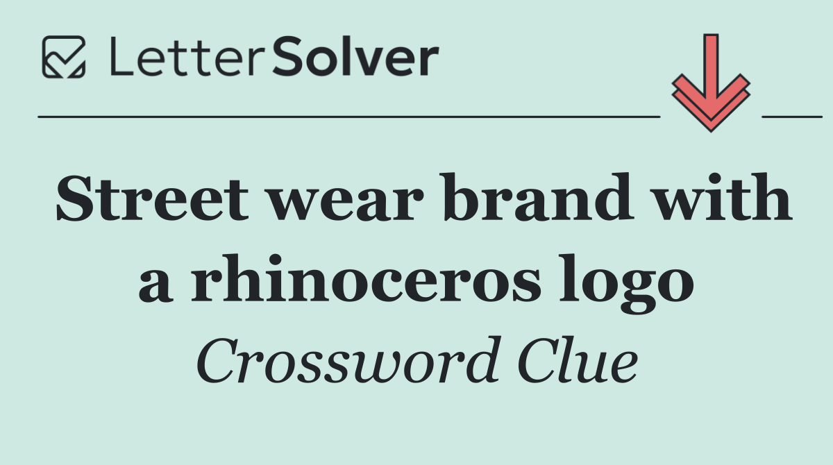 Street wear brand with a rhinoceros logo