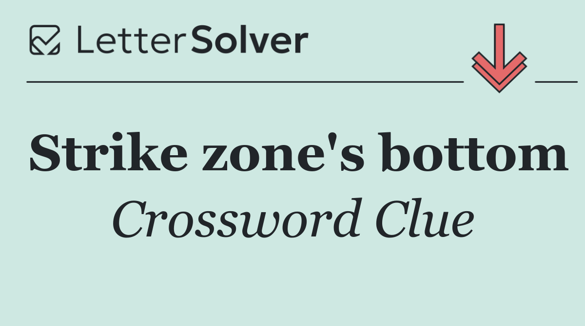 Strike zone's bottom