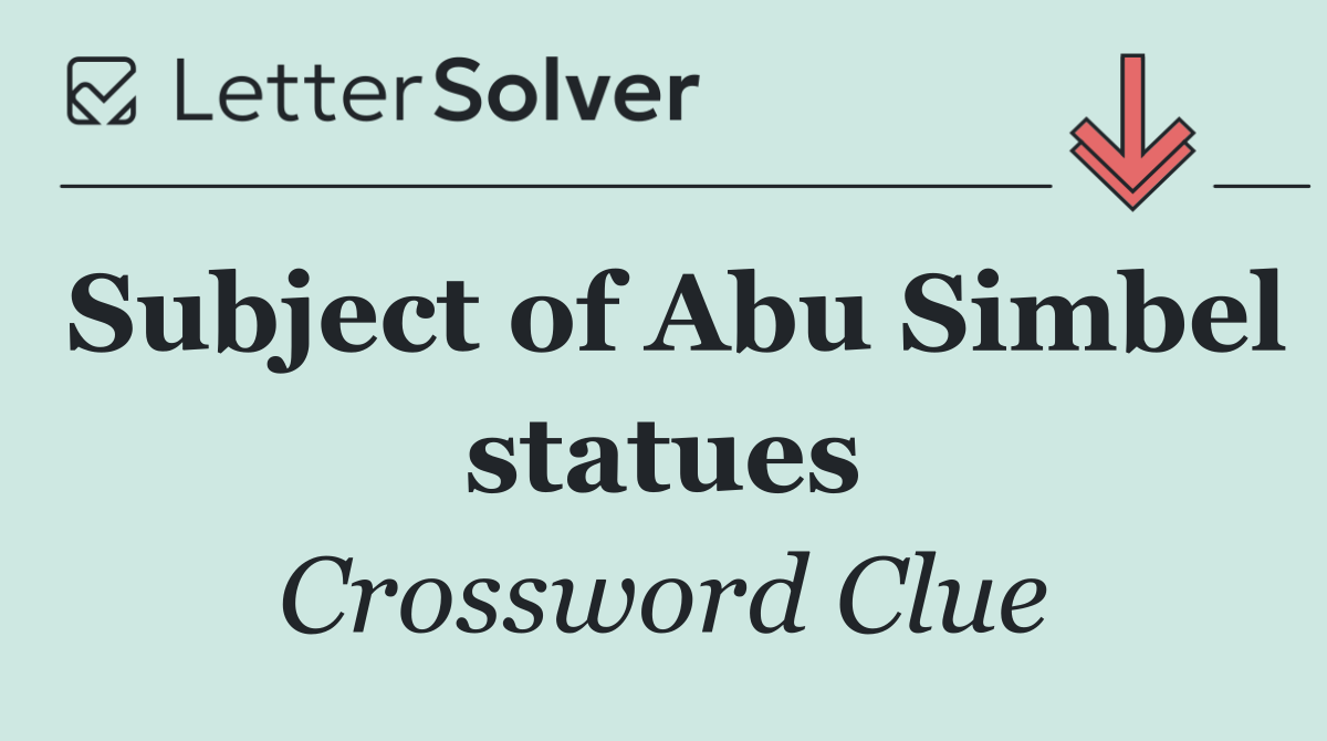 Subject of Abu Simbel statues