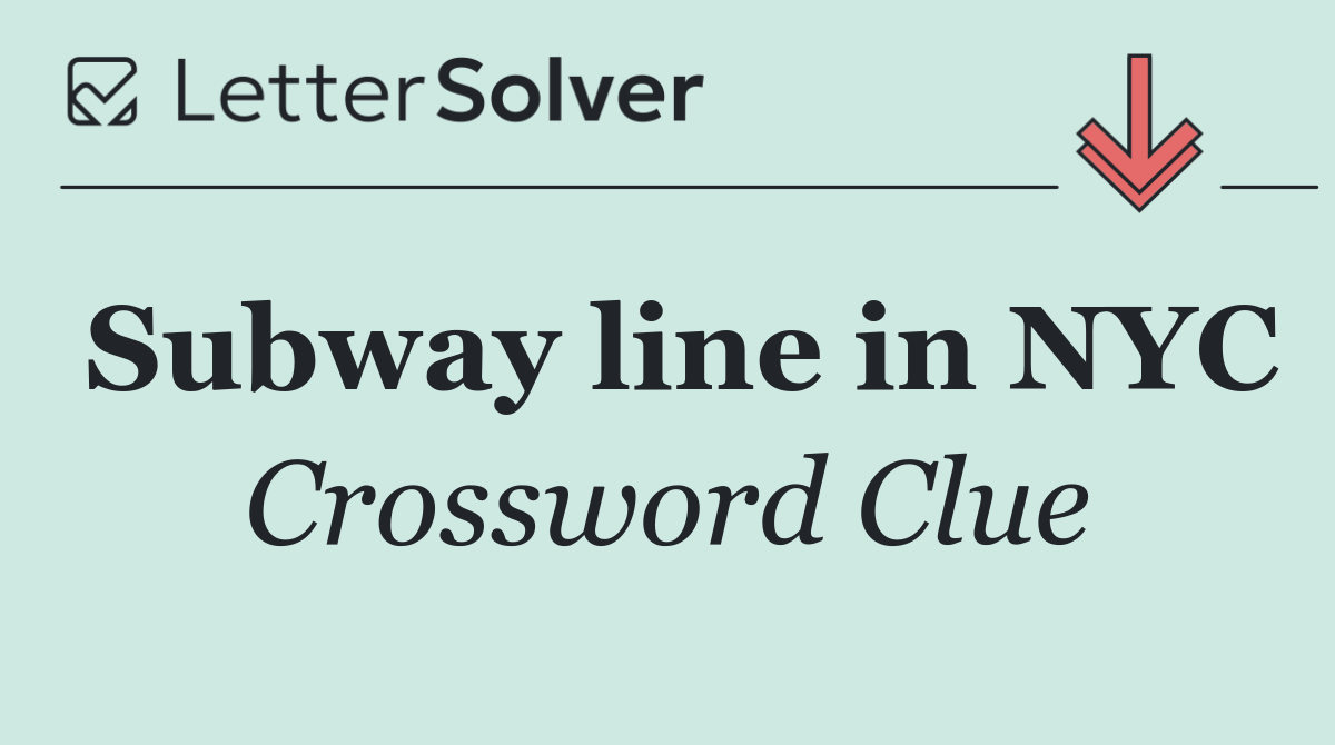 Subway line in NYC