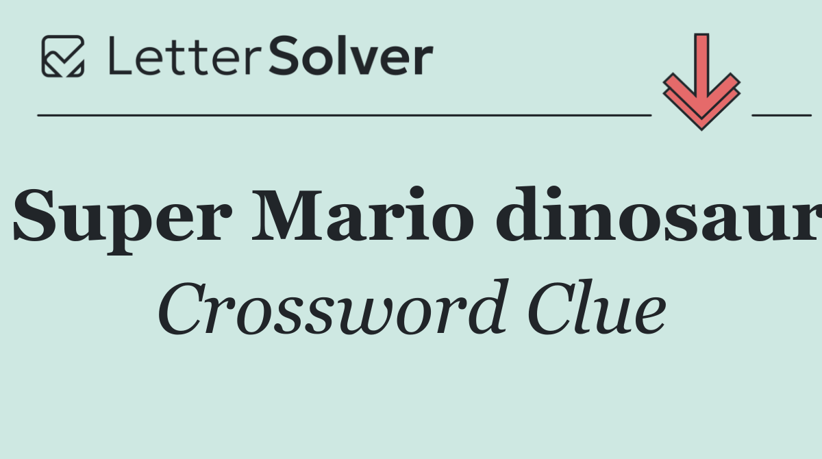 Super Mario dinosaur