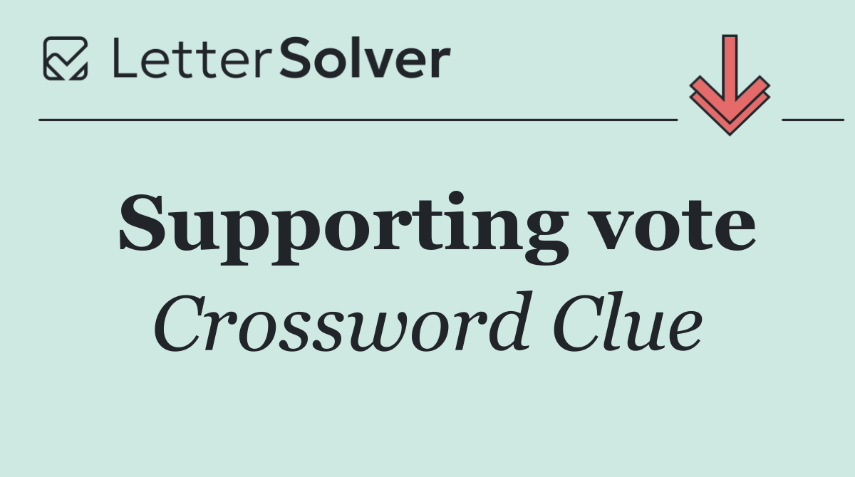 Supporting vote
