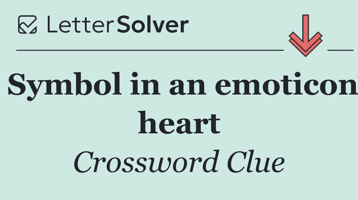 Symbol in an emoticon heart