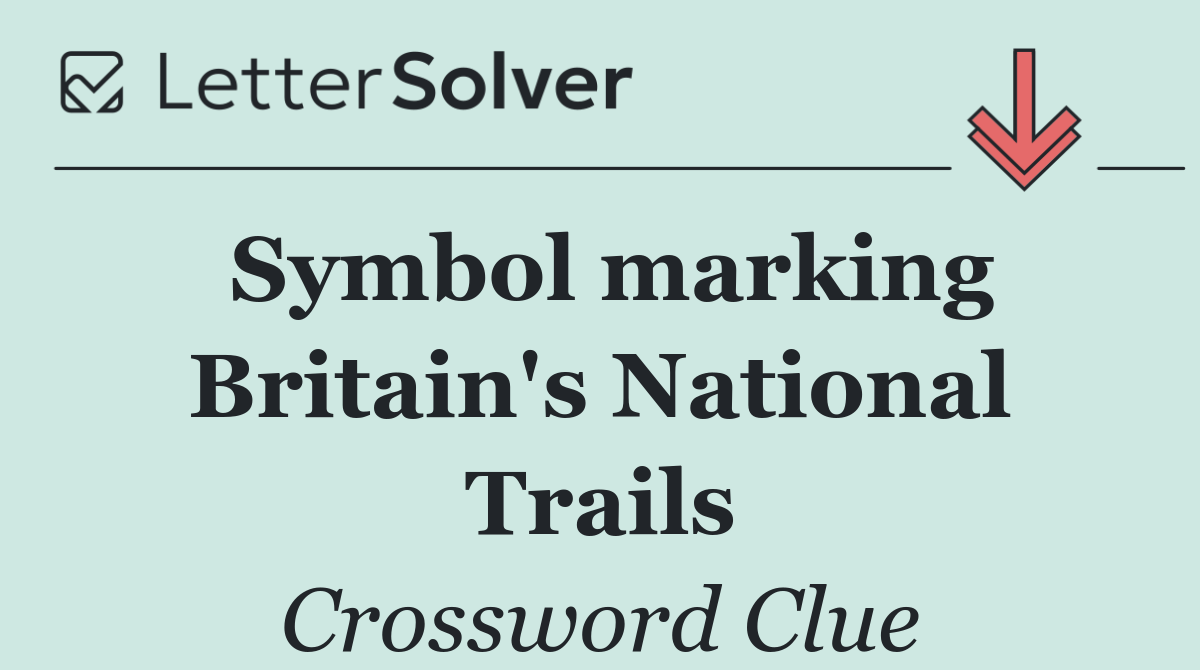 Symbol marking Britain's National Trails