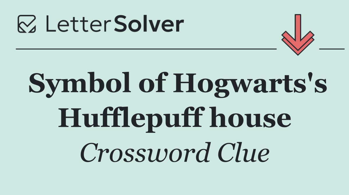 Symbol of Hogwarts's Hufflepuff house
