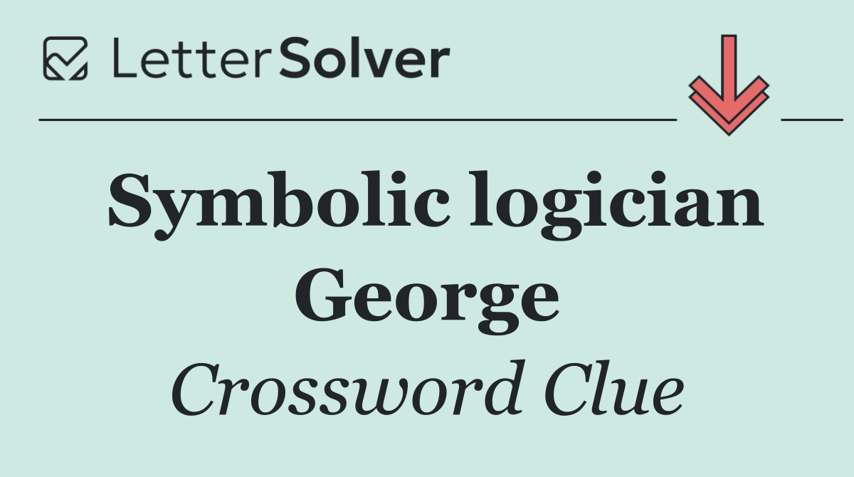 Symbolic logician George