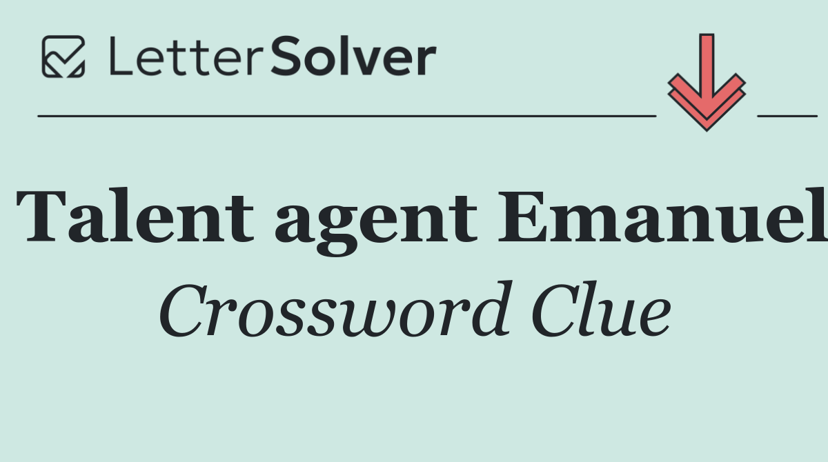 Talent agent Emanuel