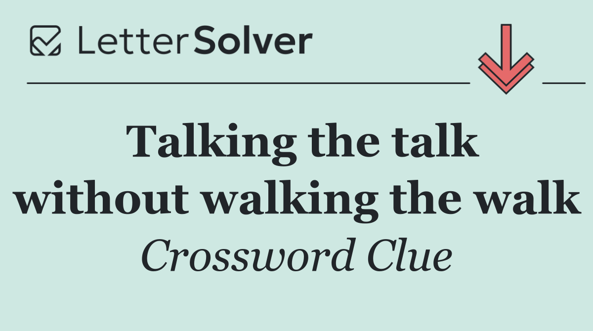 Talking the talk without walking the walk