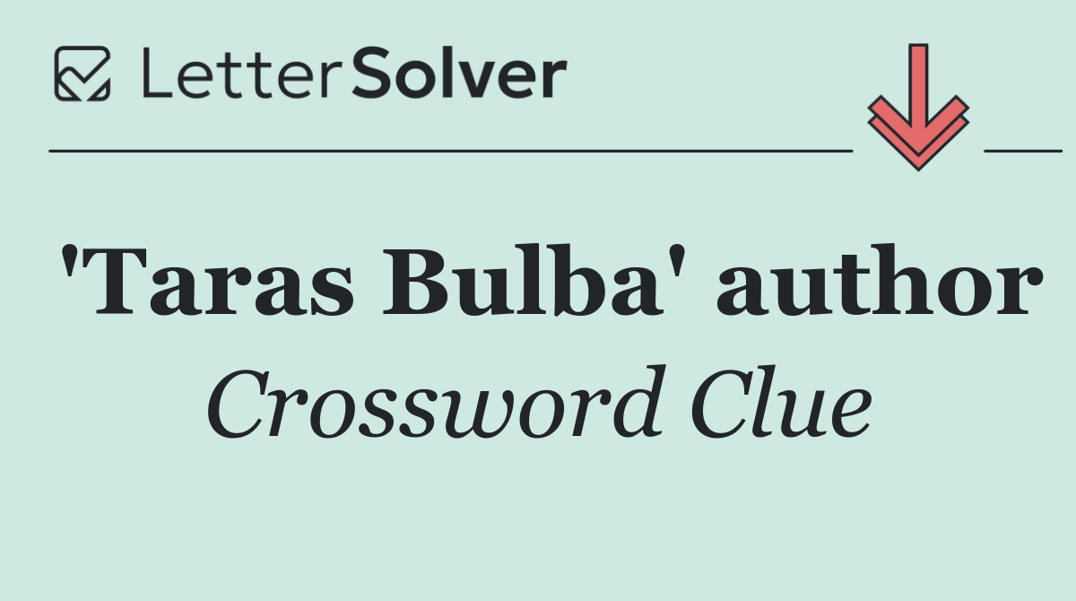 'Taras Bulba' author