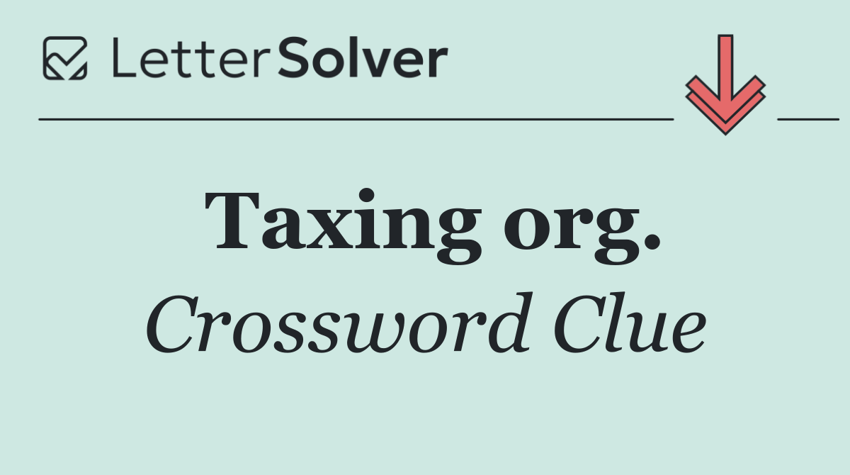 Taxing org.