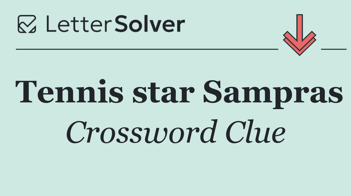 Tennis star Sampras