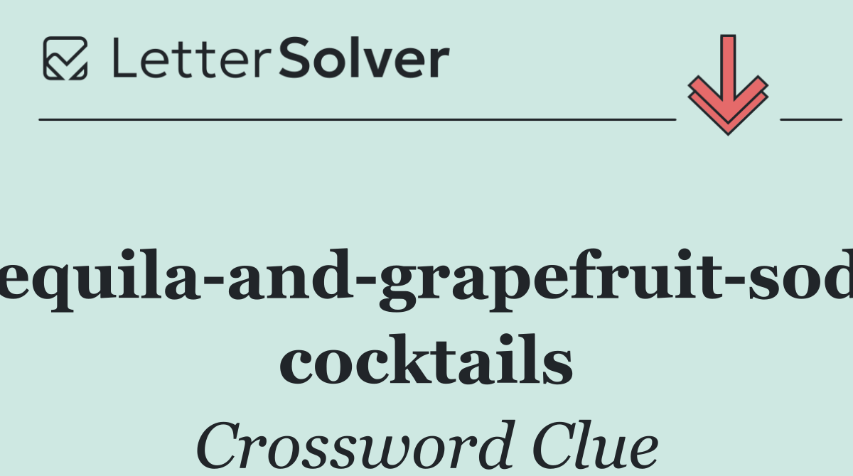 Tequila and grapefruit soda cocktails