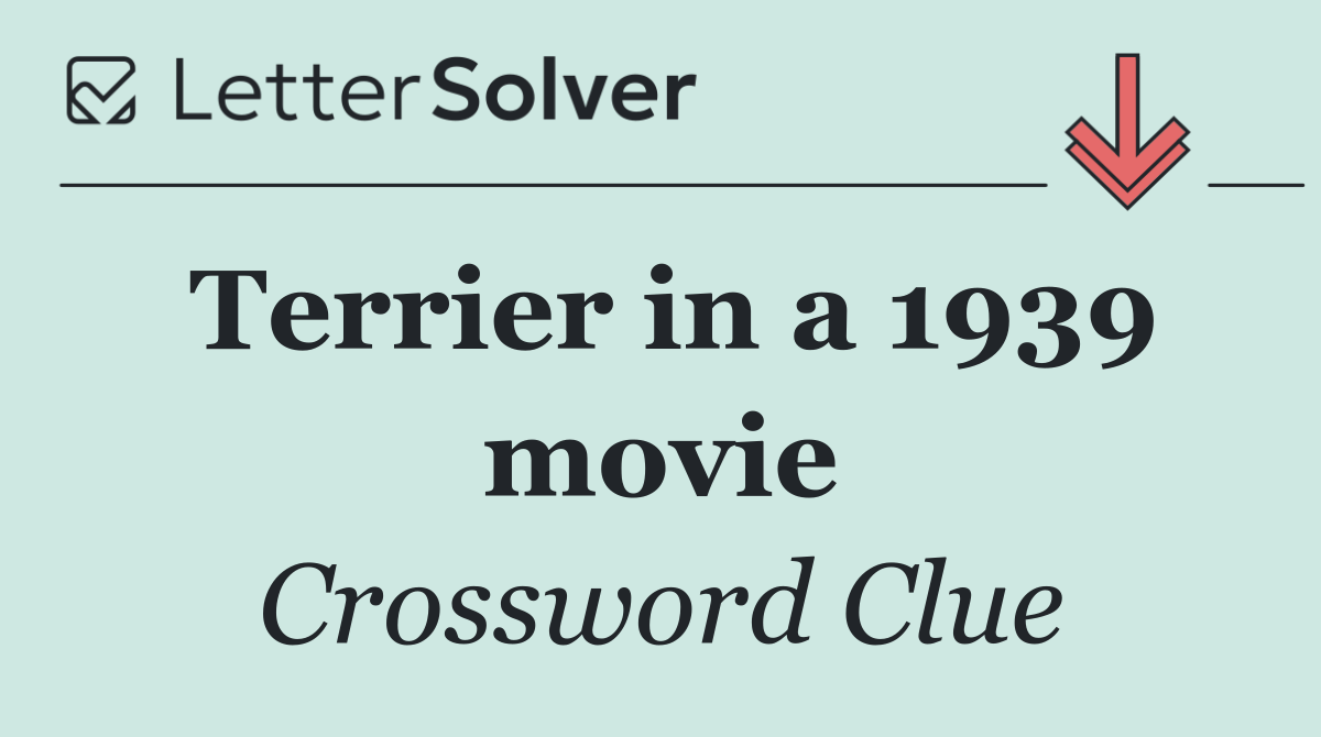 Terrier in a 1939 movie