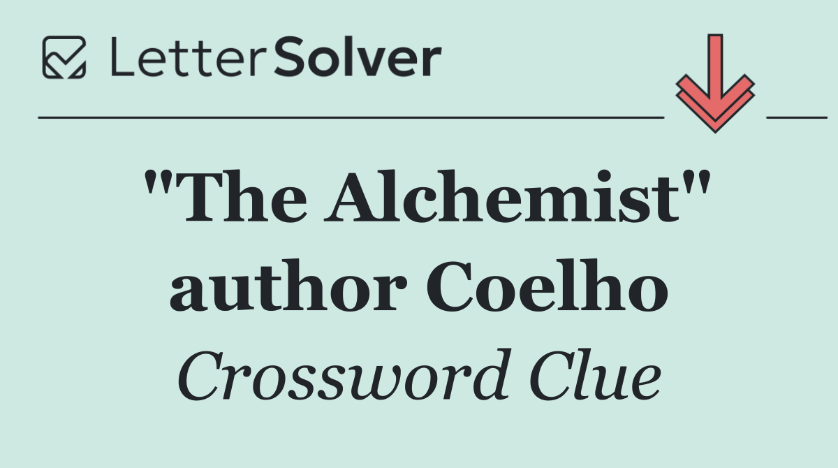 "The Alchemist" author Coelho