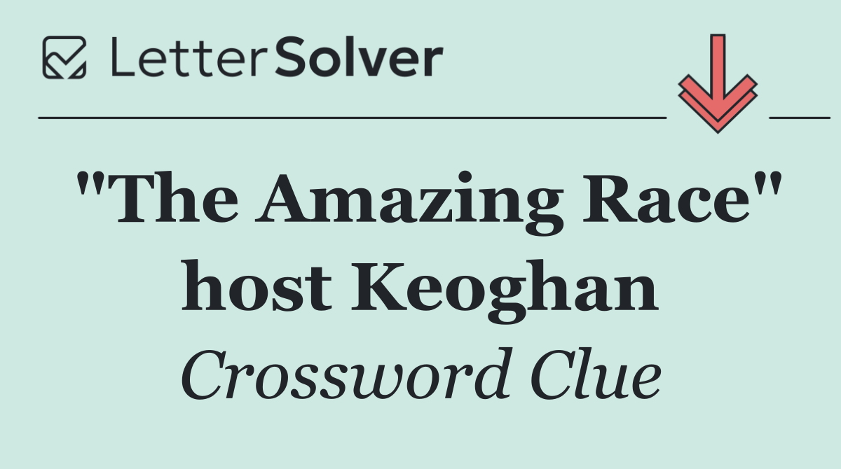 "The Amazing Race" host Keoghan