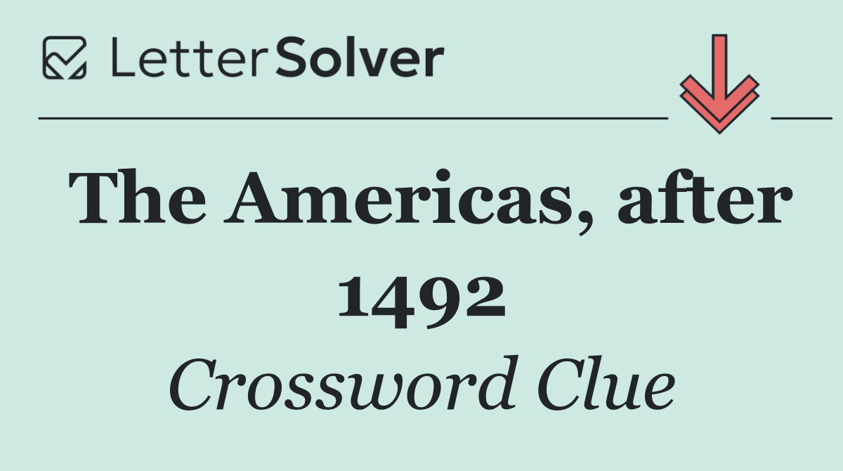 The Americas, after 1492