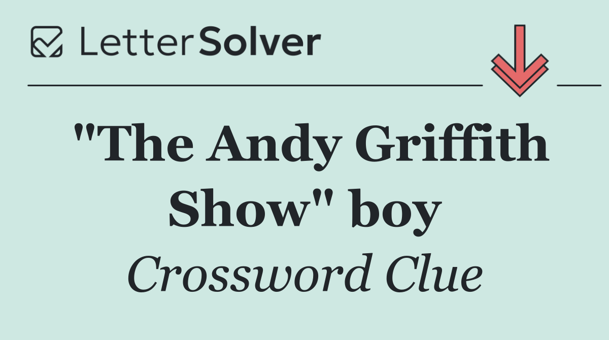 "The Andy Griffith Show" boy