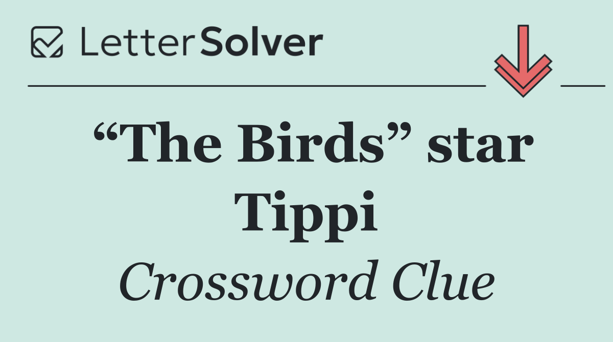 “The Birds” star Tippi