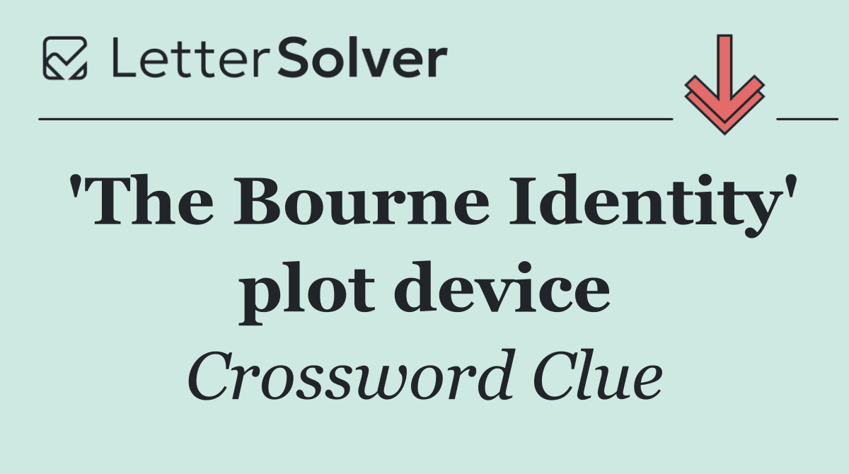'The Bourne Identity' plot device