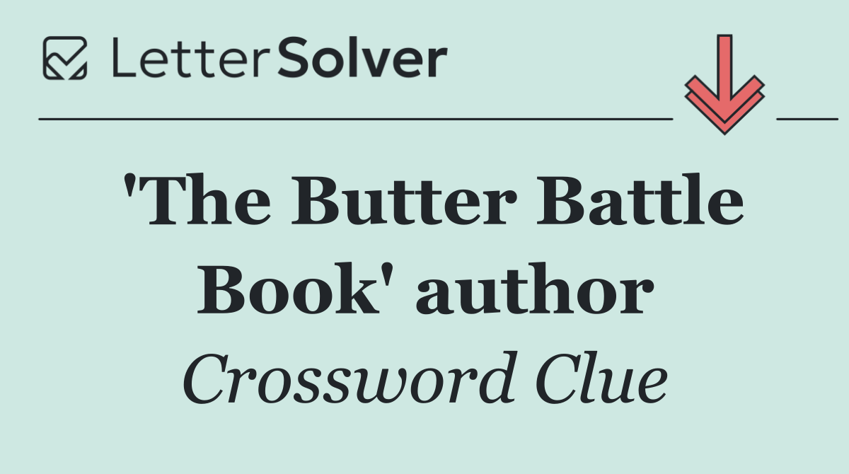 'The Butter Battle Book' author