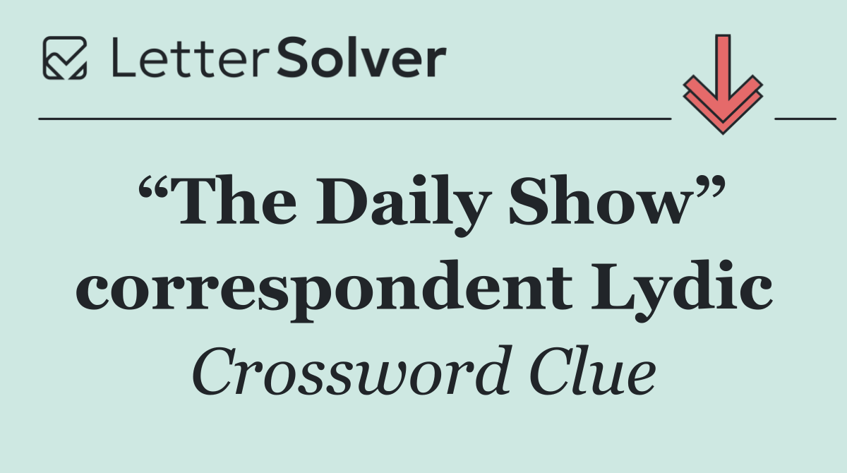 “The Daily Show” correspondent Lydic