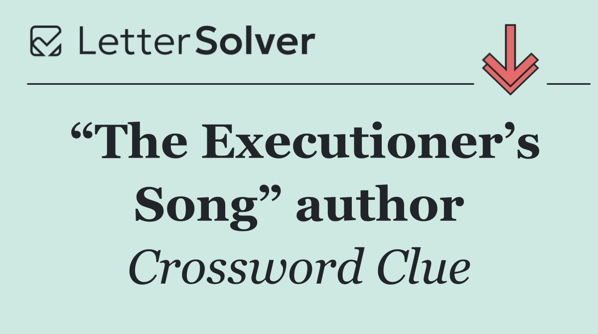 “The Executioner’s Song” author