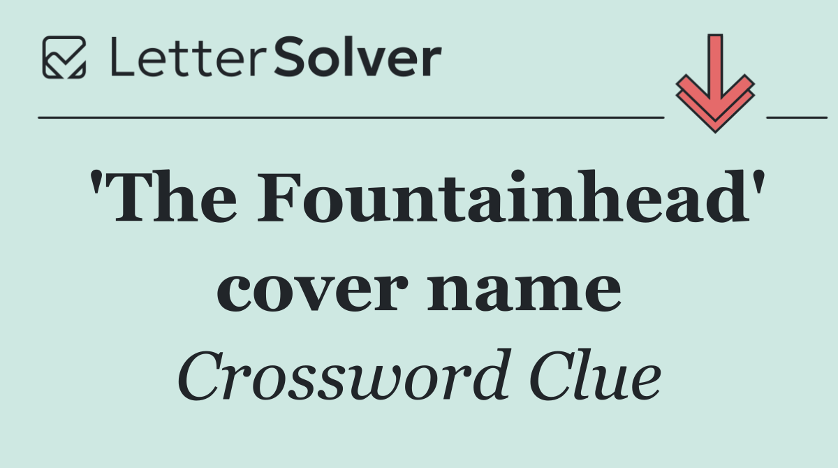 'The Fountainhead' cover name