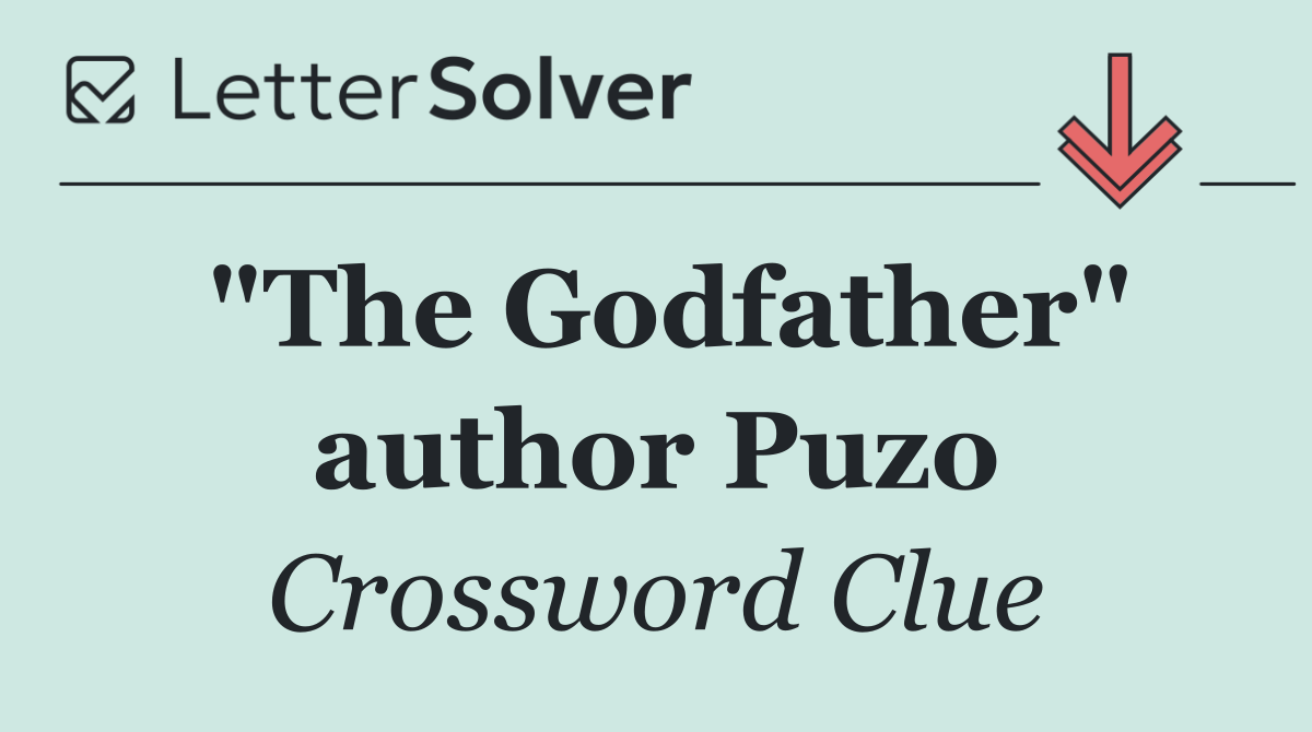 "The Godfather" author Puzo