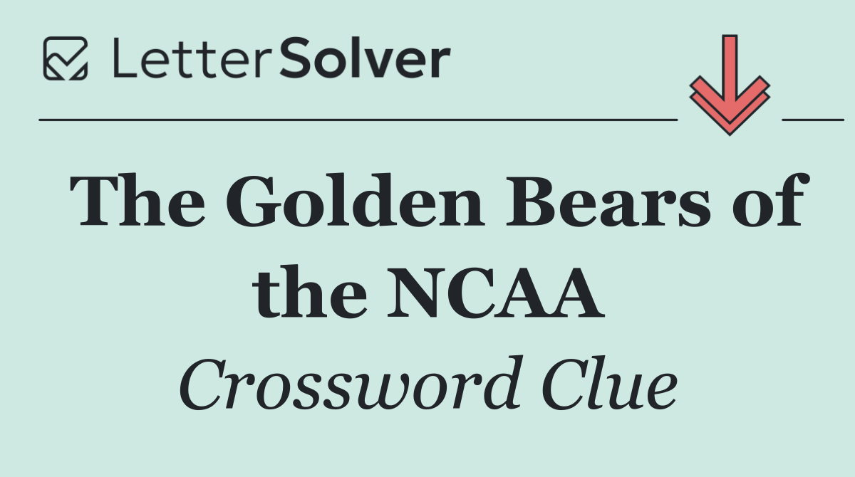 The Golden Bears of the NCAA