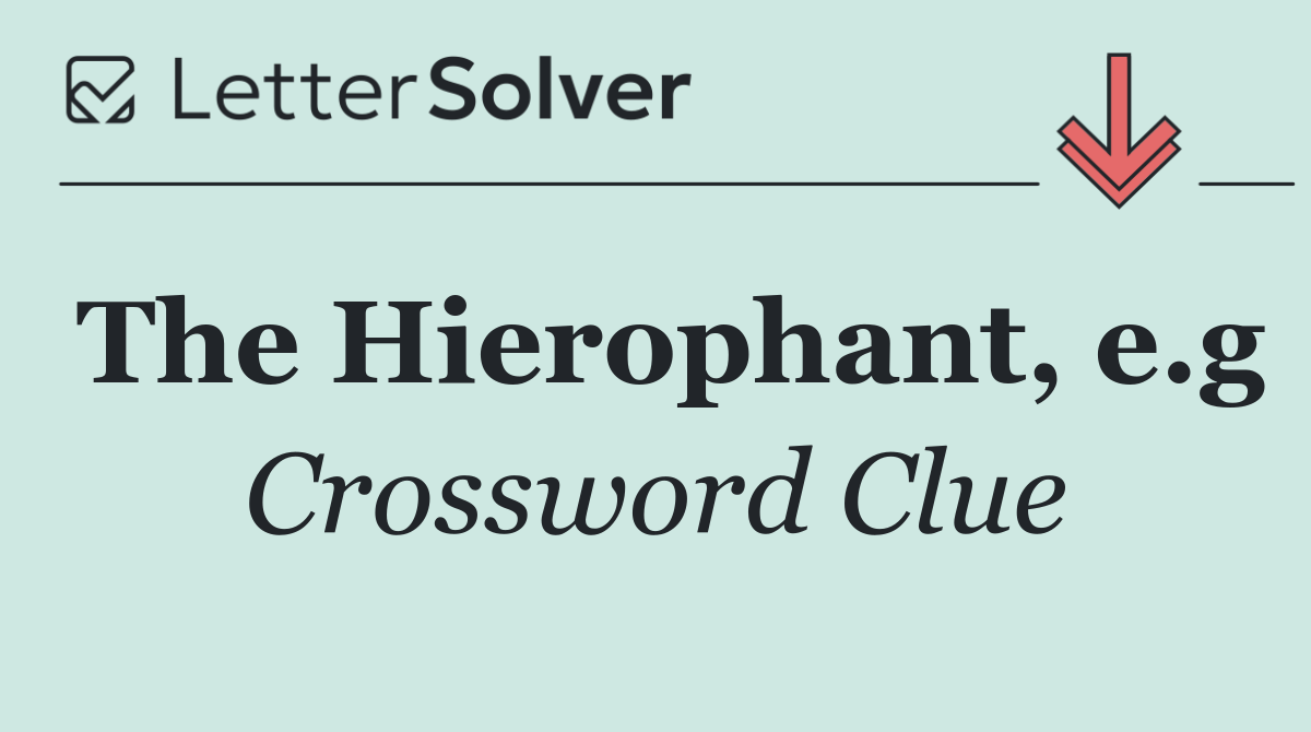 The Hierophant, e.g