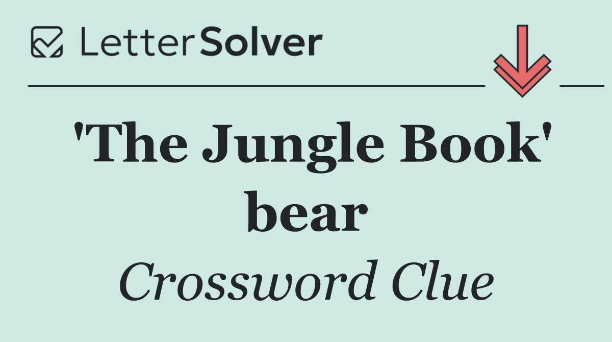 'The Jungle Book' bear