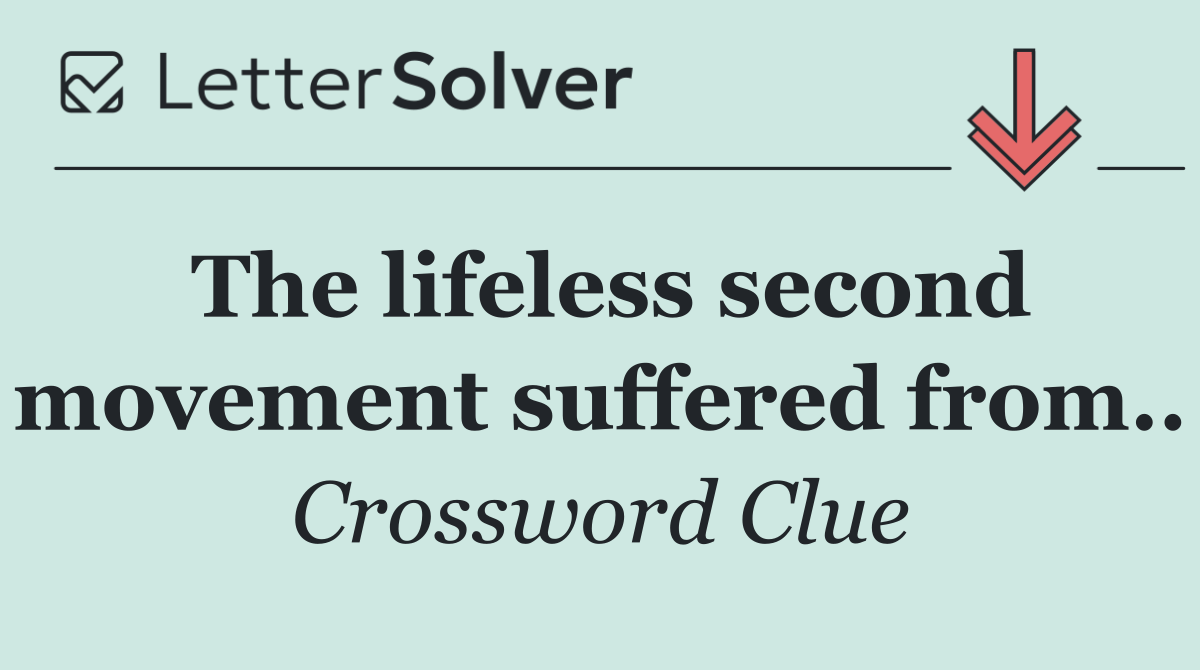 The lifeless second movement suffered from..