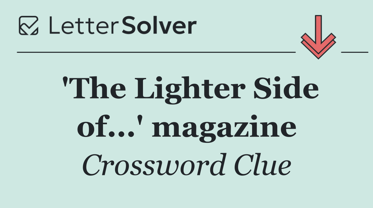 'The Lighter Side of...' magazine
