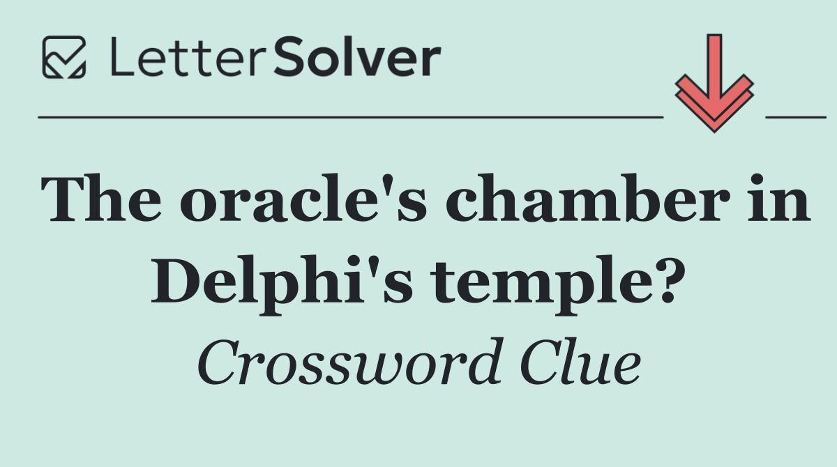 The oracle's chamber in Delphi's temple?