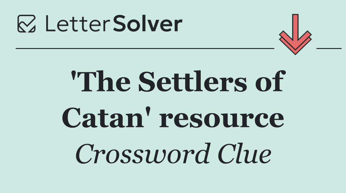 'The Settlers of Catan' resource