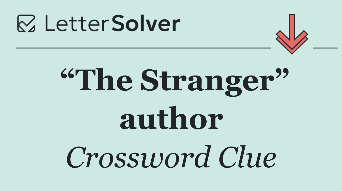 “The Stranger” author