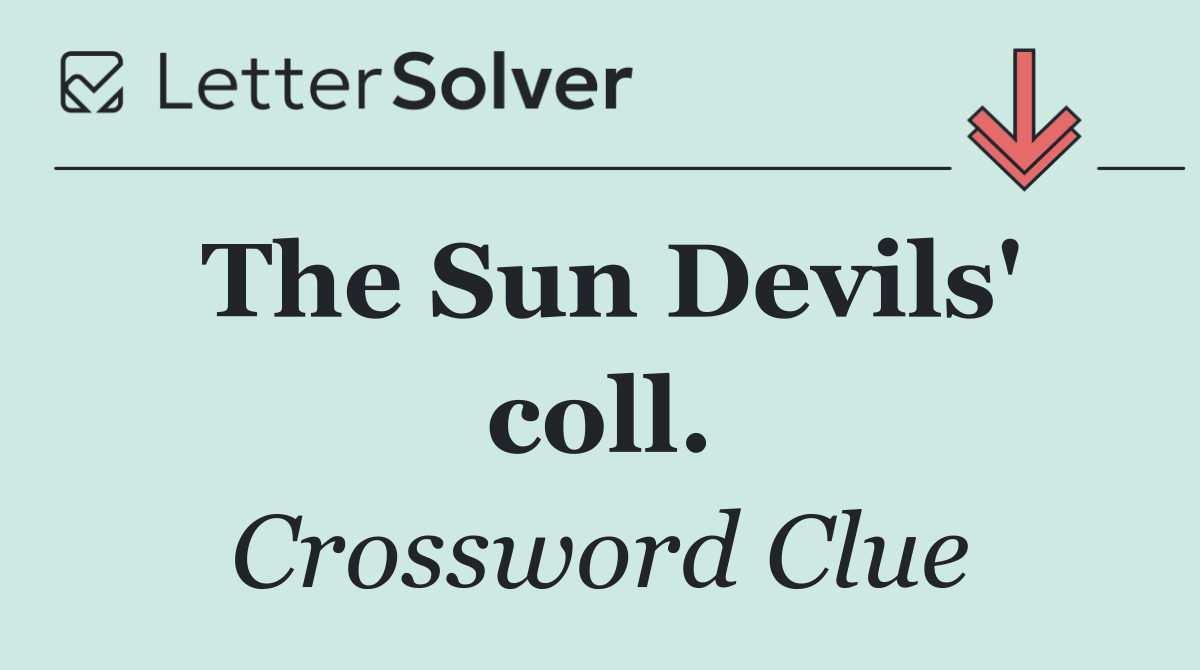 The Sun Devils' coll.