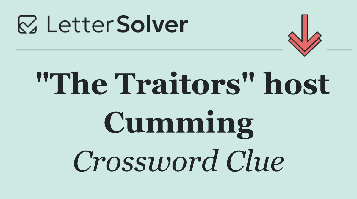 "The Traitors" host Cumming