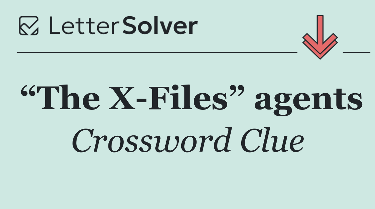 “The X Files” agents