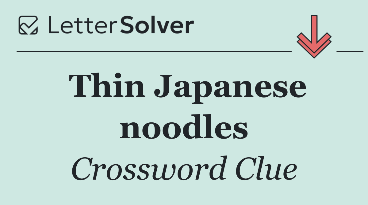 Thin Japanese noodles