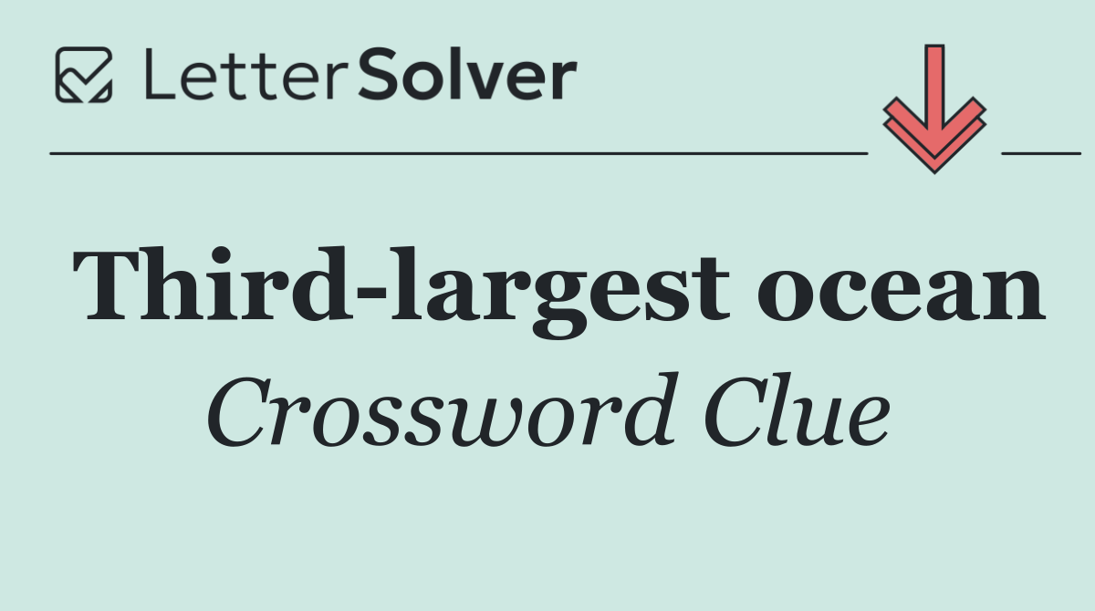Third largest ocean