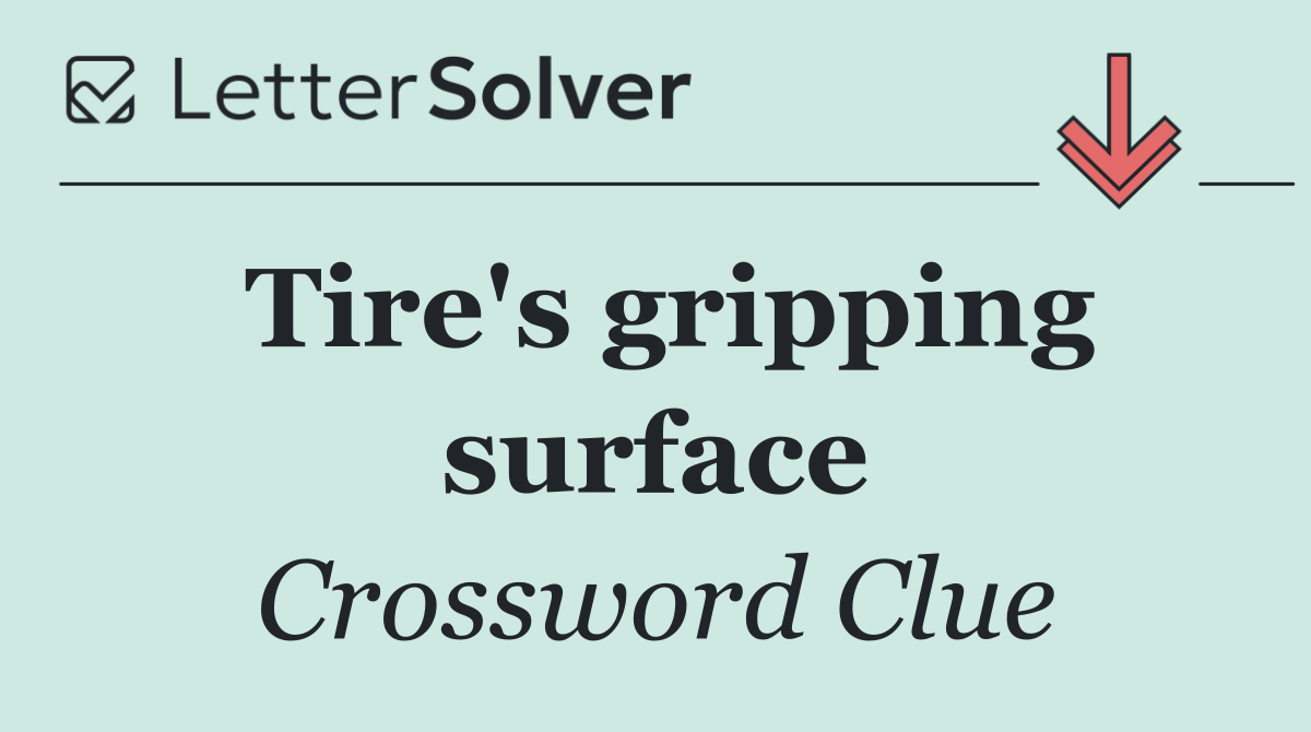 Tire's gripping surface