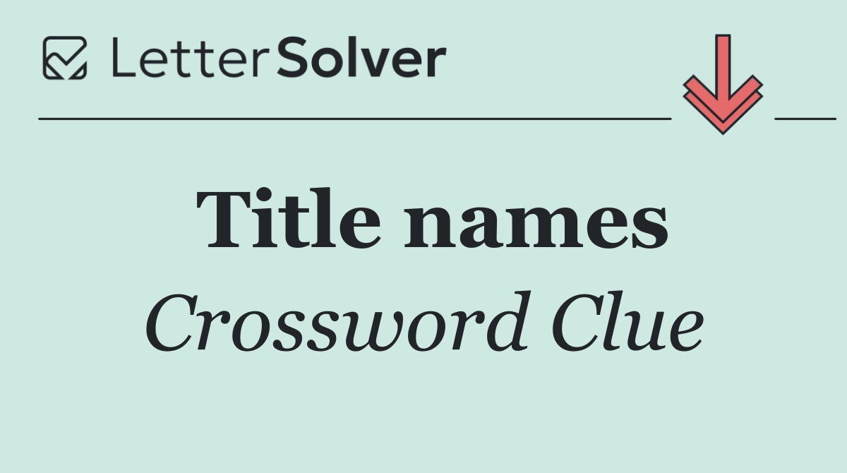 Title names