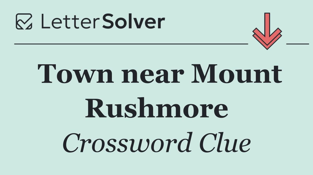 Town near Mount Rushmore