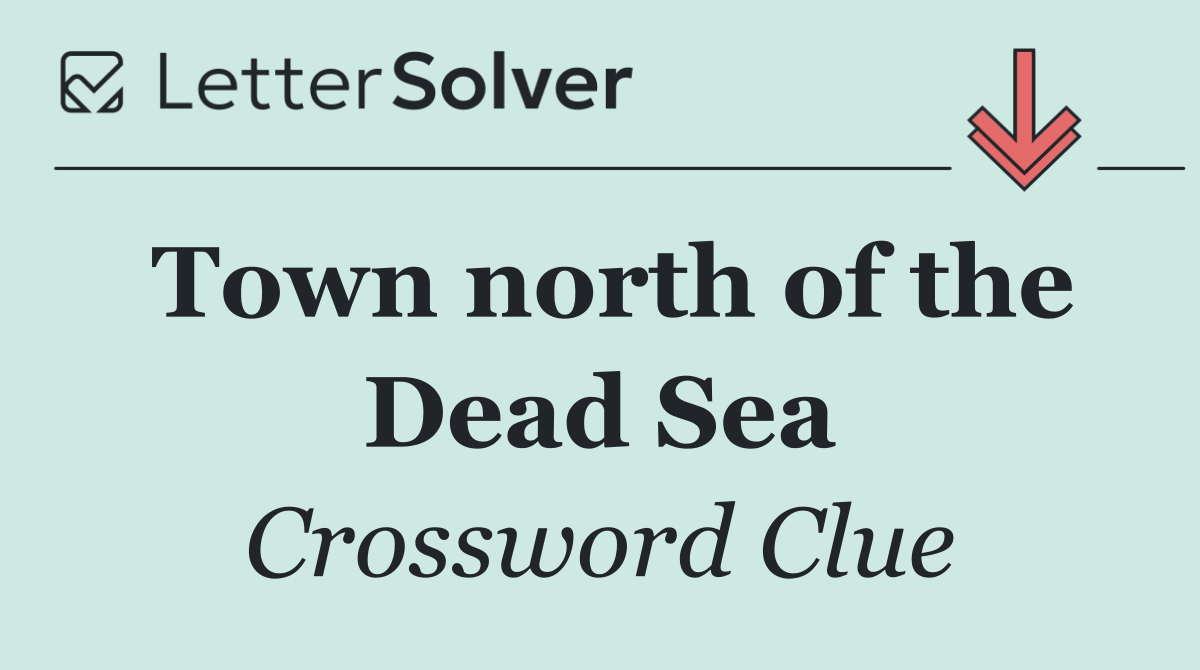 Town north of the Dead Sea
