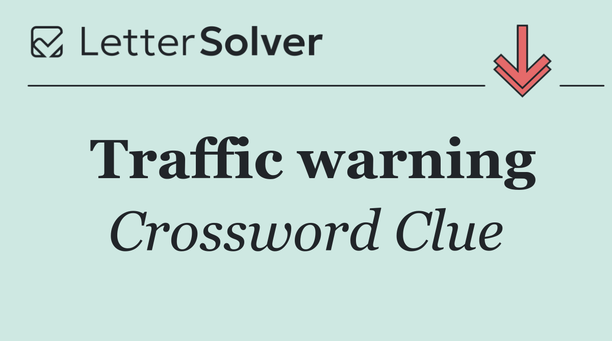 Traffic warning
