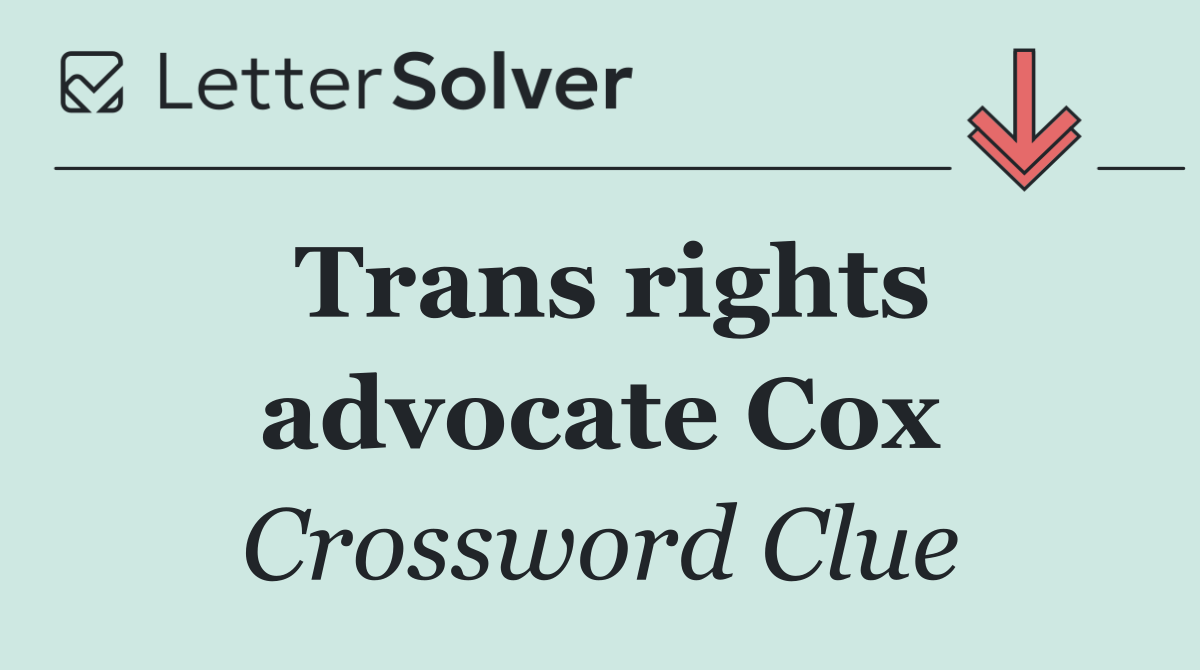 Trans rights advocate Cox