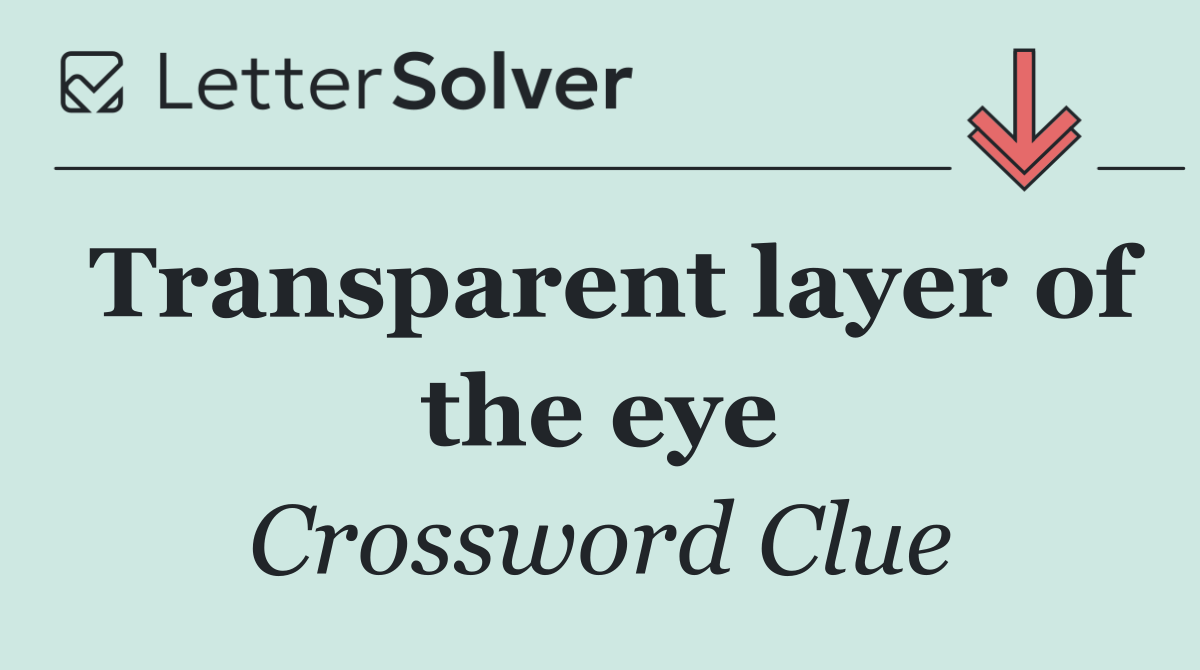 Transparent layer of the eye